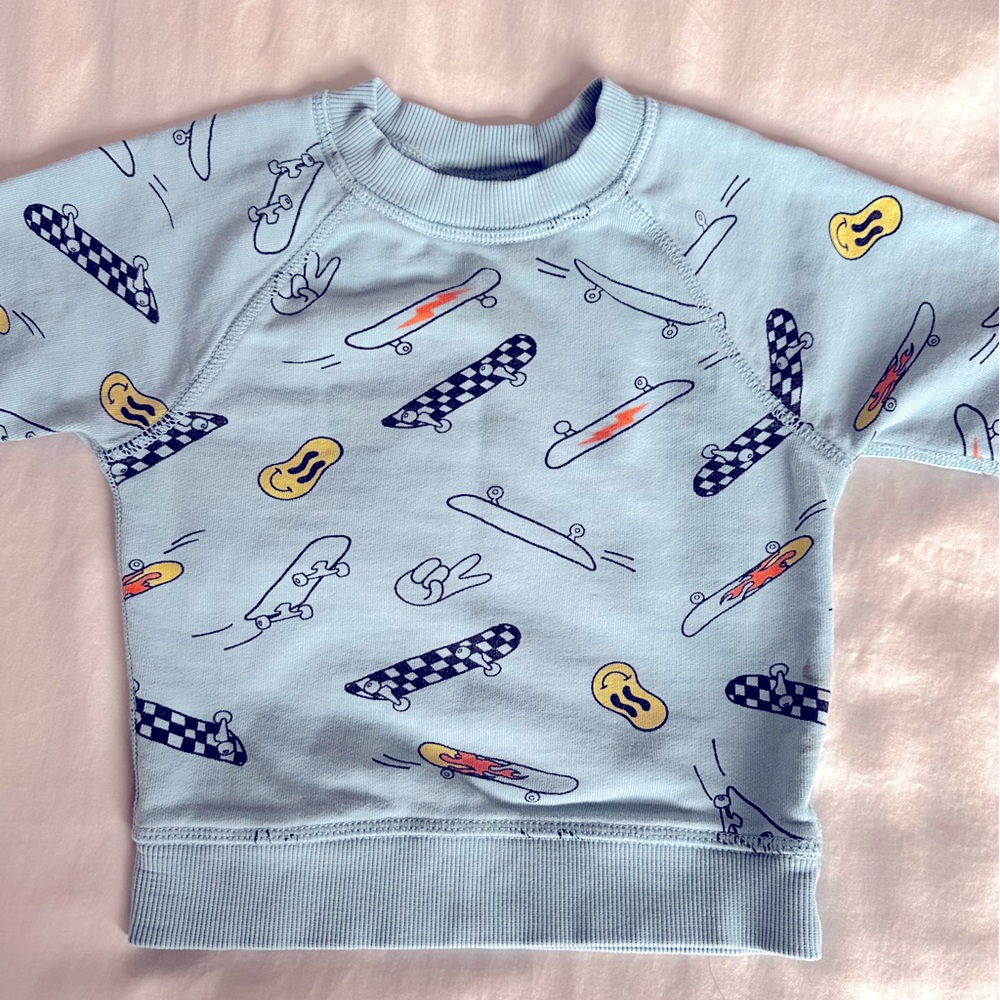 Hannah Anderson skateboard print sweater size 2T